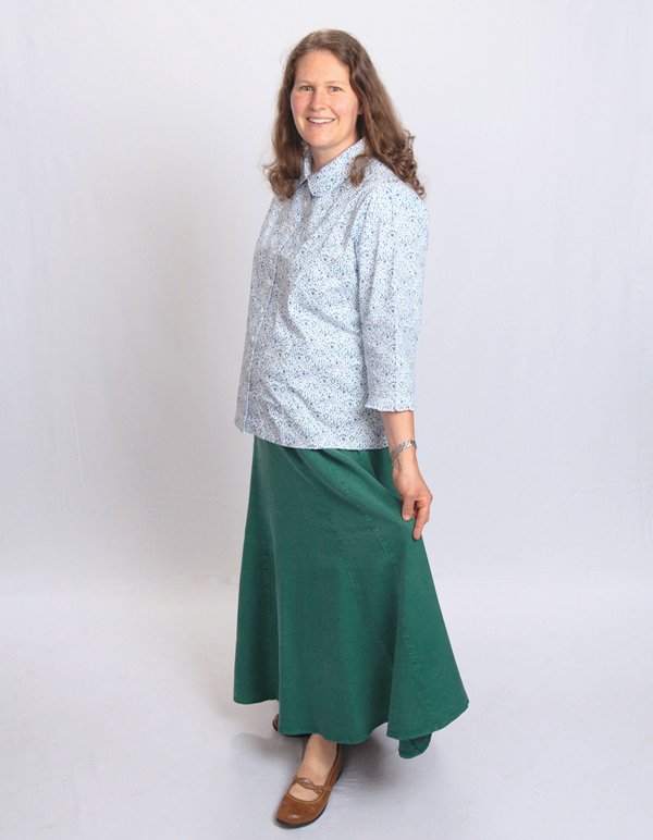 Tencel® Skirt shown in Hunter Green