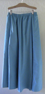 Modest skirt with pockets in Turquoise Corduroy